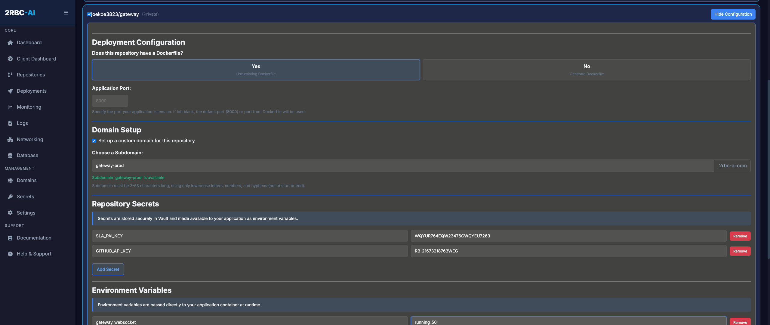Configure Environment